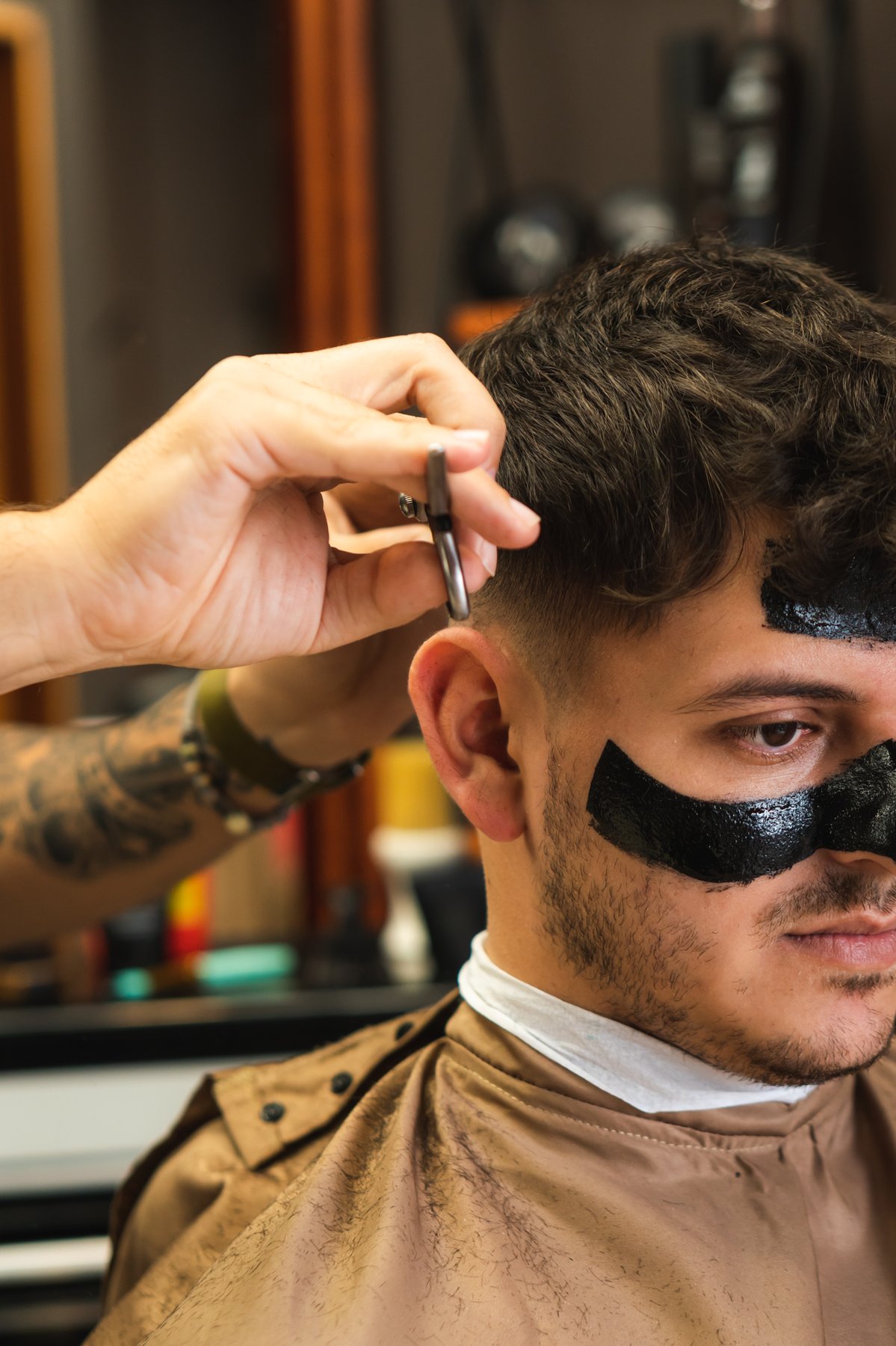 Precision cut in progress